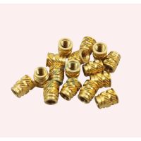 Brass Moulding Inserts for Plastic Components, Knurled and Threaded Inserts for Injection Moulding, Strong Metal Threads in Plastic Parts and Enclosures